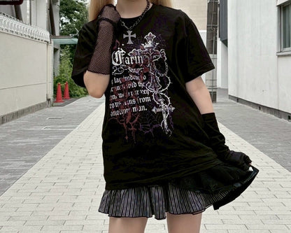 クロスプリントTシャツ