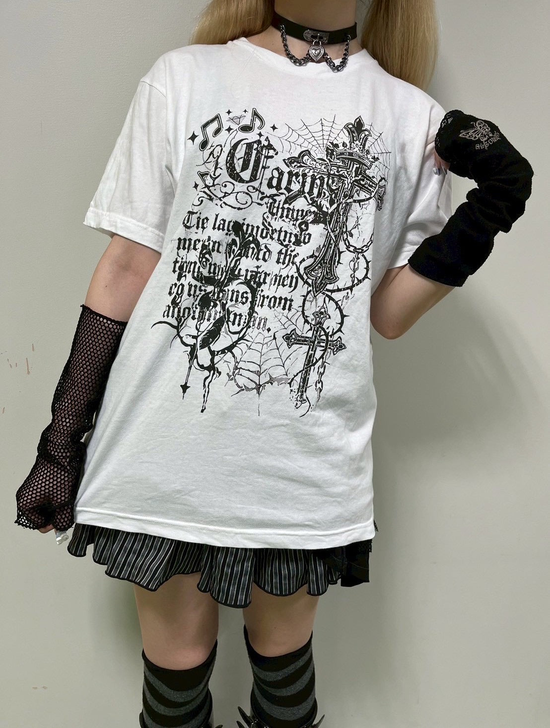 クロスプリントTシャツ