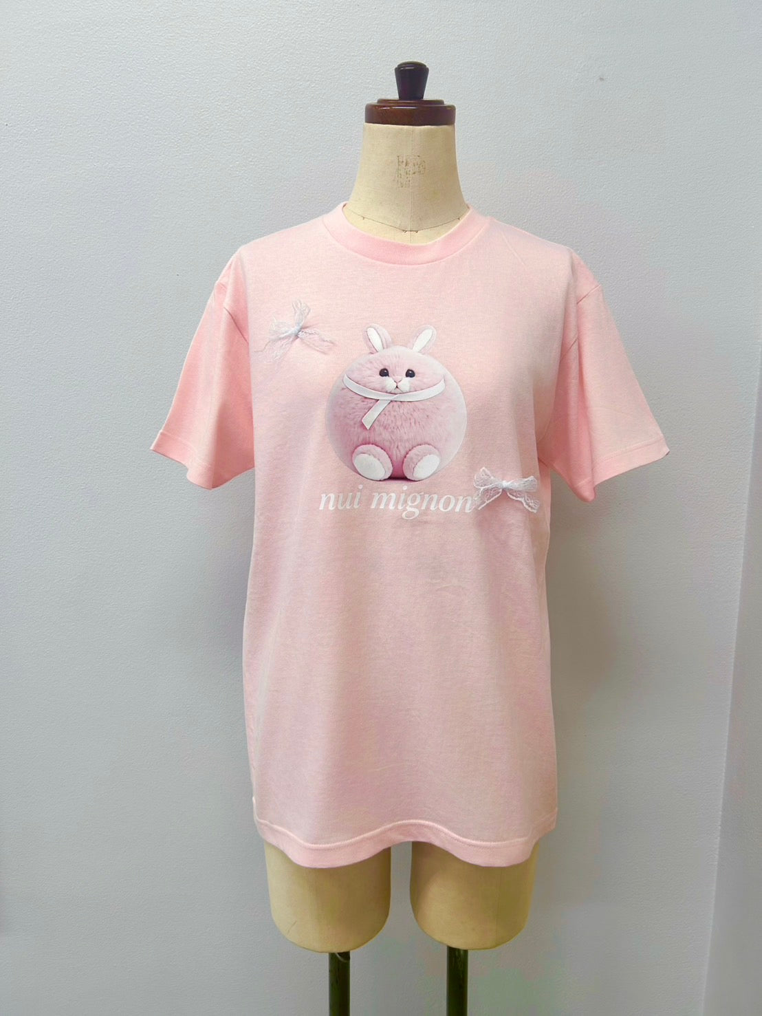 リボンバニープリントTシャツ
