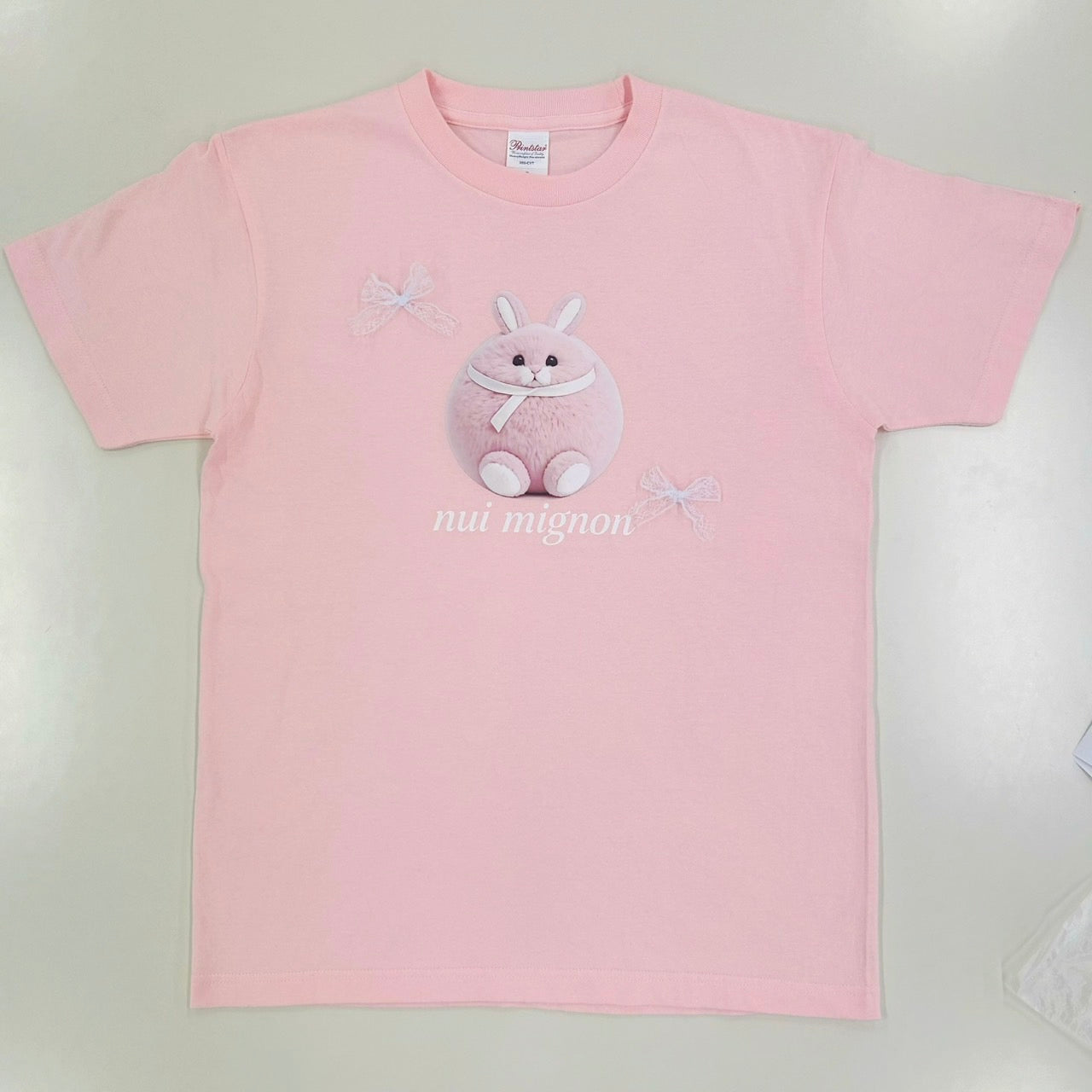 リボンバニープリントTシャツ