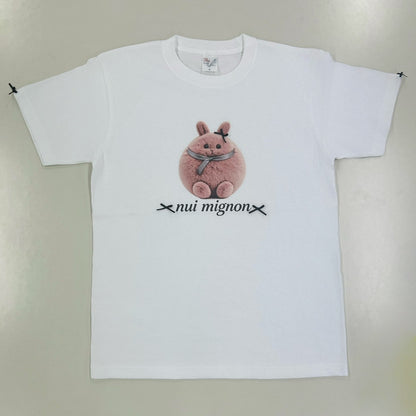 リボンバニープリントTシャツ