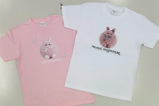 リボンバニープリントTシャツ